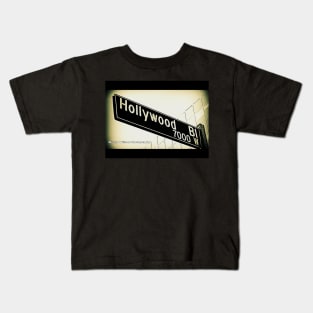 Hollywood Boulevard, Hollywood, California by Mistah Wilson Kids T-Shirt